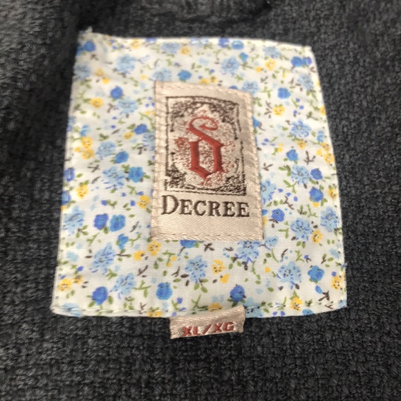 Decree grey woven button down peplum jacket - Picture 9 of 12